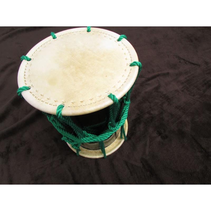 三島屋楽器店 オリジナル桶胴太鼓 7寸 (直径約21.5cm） グリーン 吊り