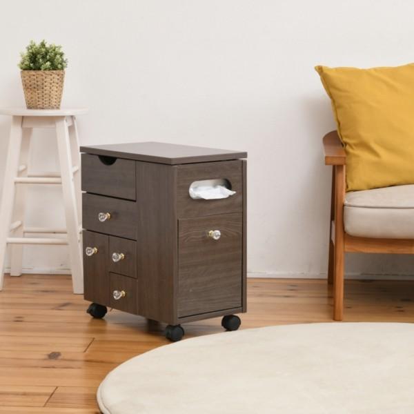 JK-PLAN（ジェイケイ・プラン） コスメワゴン キャスター付き 完成品