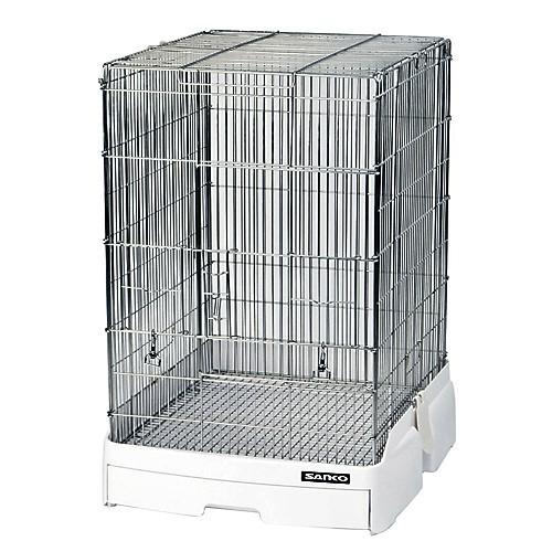 三晃商会 ケージ モモンガ デグー イージーホーム ステンレス40ハイ WH