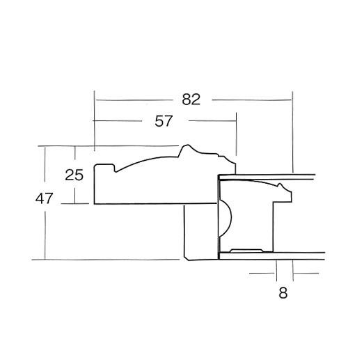 額縁 油彩額縁 9631 F15 号(652×530) （アクリル仕様・木製・油絵用