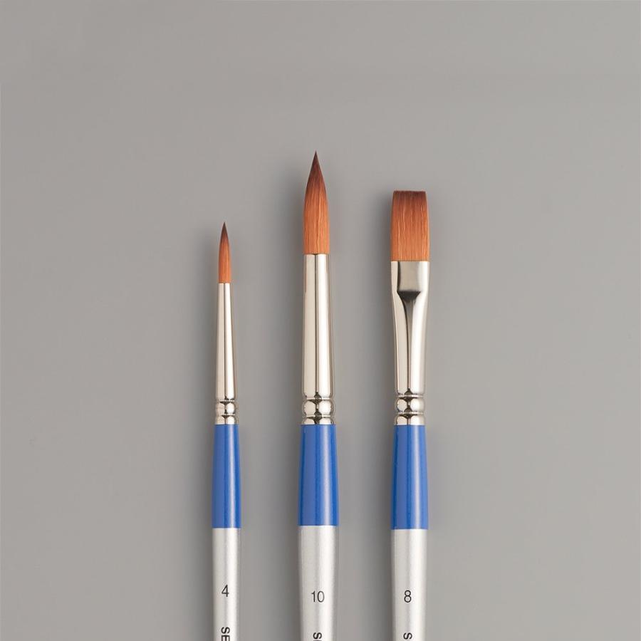 ホルベイン 水彩筆 画筆セット アクリル 水彩用筆 3本組セット