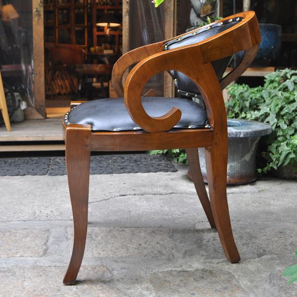 レザーアームチェア 牛革 エレファントチェアUSED 中古 チーク レザー