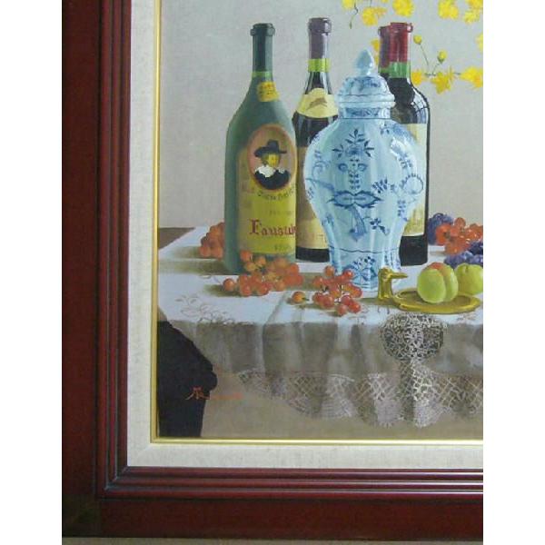 絵画 油絵 田浦信勝 肉筆油絵 静物画 花とくだもの F10 : アートフジ