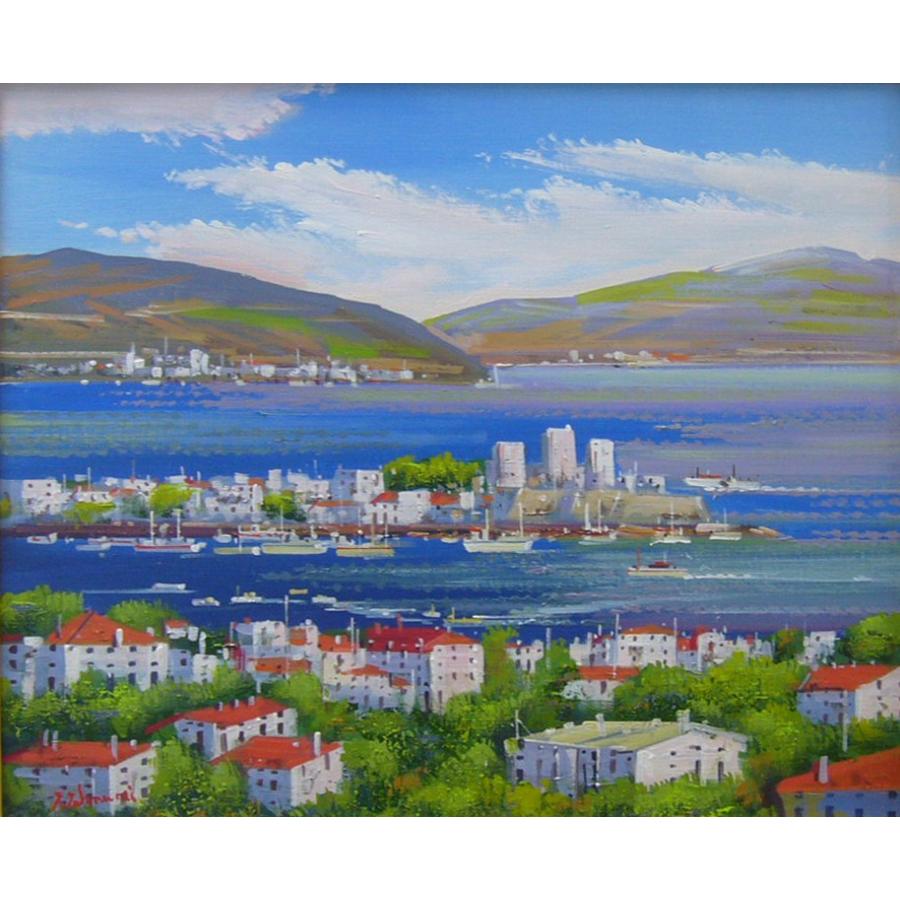 絵画 油絵 竹内敏彦 肉筆油絵 風景画 ヨーロッパ F10 送料無調