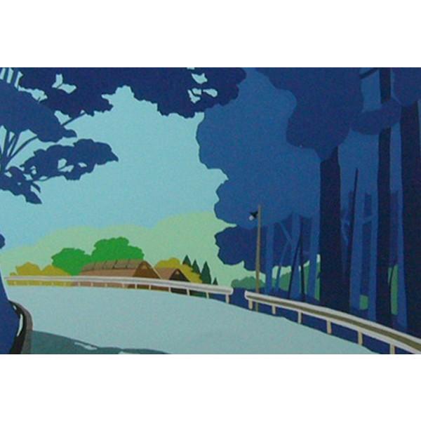 絵画 作者不詳 版画 シルクスクリーン 涼風の道 送料無料 : アートフジ