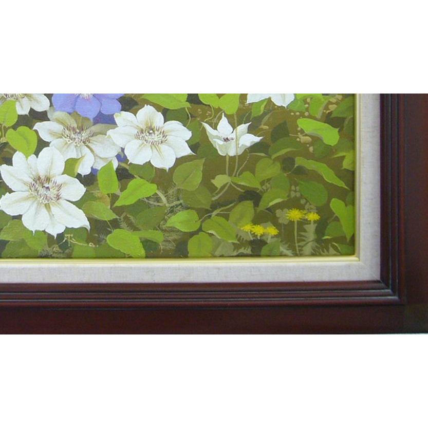 絵画 油絵 田浦信勝 肉筆油絵 静物画 クラマチス テッセン 特別寸法