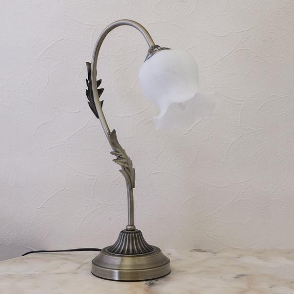 クラシカルテーブルランプ Graceグレース ホワイトブラッシュゴールド