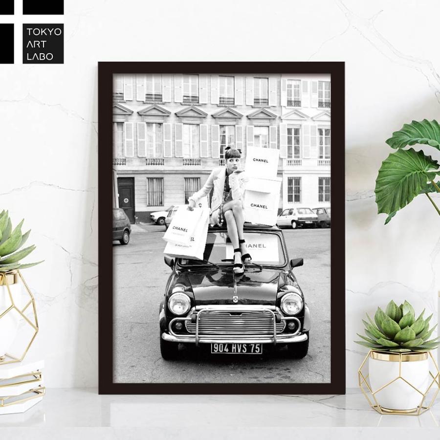 ポスター ブランド 額付き A3 ファッション shopping ココ シャネル