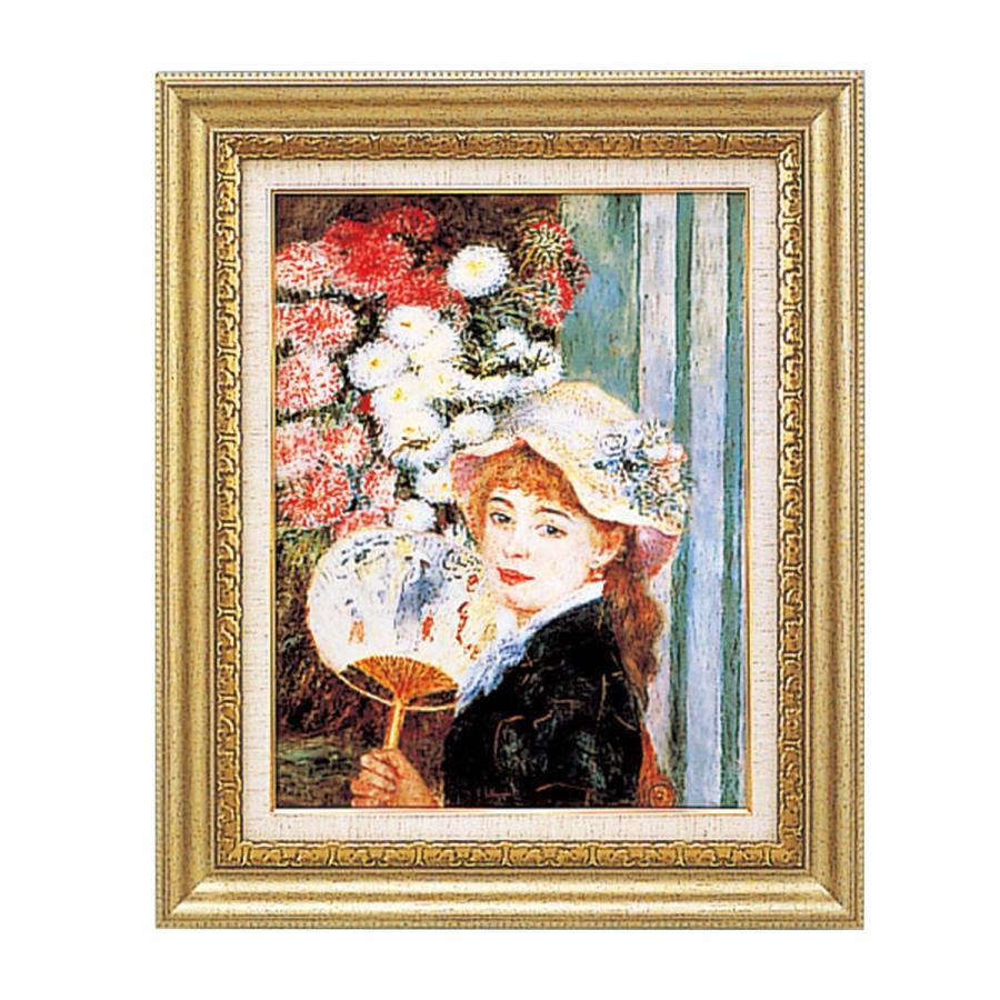 お取り寄せ品＞ 複製うちわを持つ少女 ルノワール作 F6号 【 鑑賞