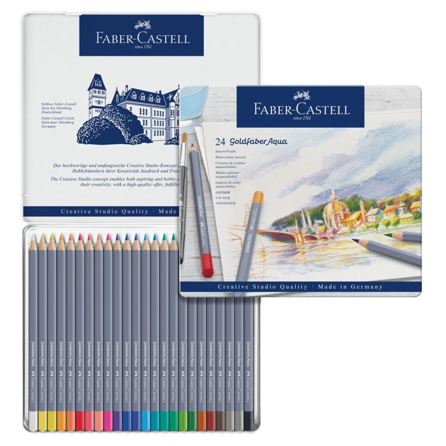 ファーバーカステル ゴールドファーバー アクア 水彩色鉛筆 24色セット