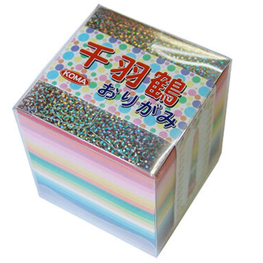 クラサワ 千羽鶴おりがみ 片面白 20色 69mm角 1005枚入 折紙 折り紙