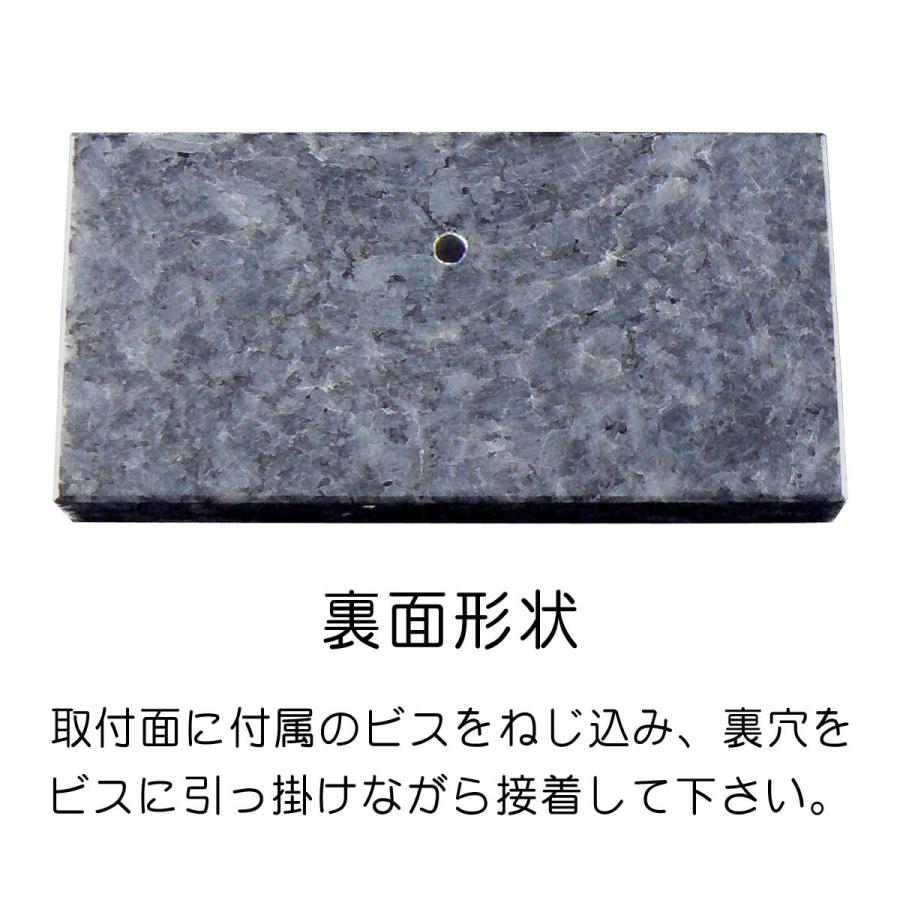 表札 天然石表札 戸建て 御影石 ブルーパール 石材表札 A19t : 表札