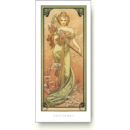 出荷区分C】アルフォンス ミュシャ 四季-春, 1900年 Alphonse Mucha