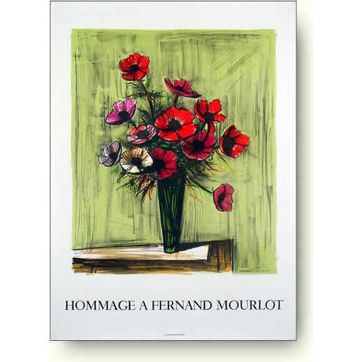 出荷区分D】ベルナールビュッフェ アネモネ 【アートポスター