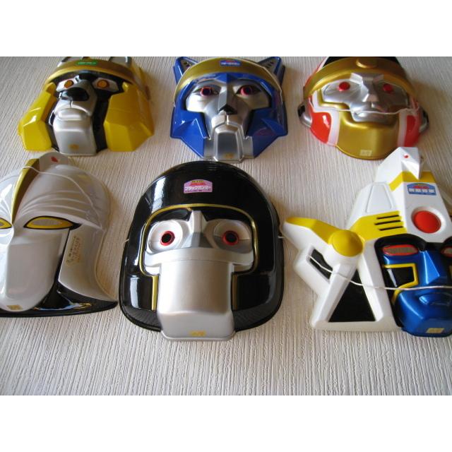 お面 忍者戦隊カクレンジャー 6個セット 無敵将軍 五獣将 東映 1994年