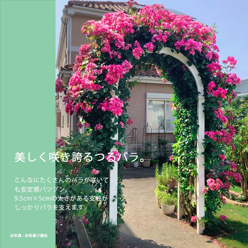 バラアーチ 薔薇 ローズアーチ ガーデンアーチ 腐らない 樹脂製