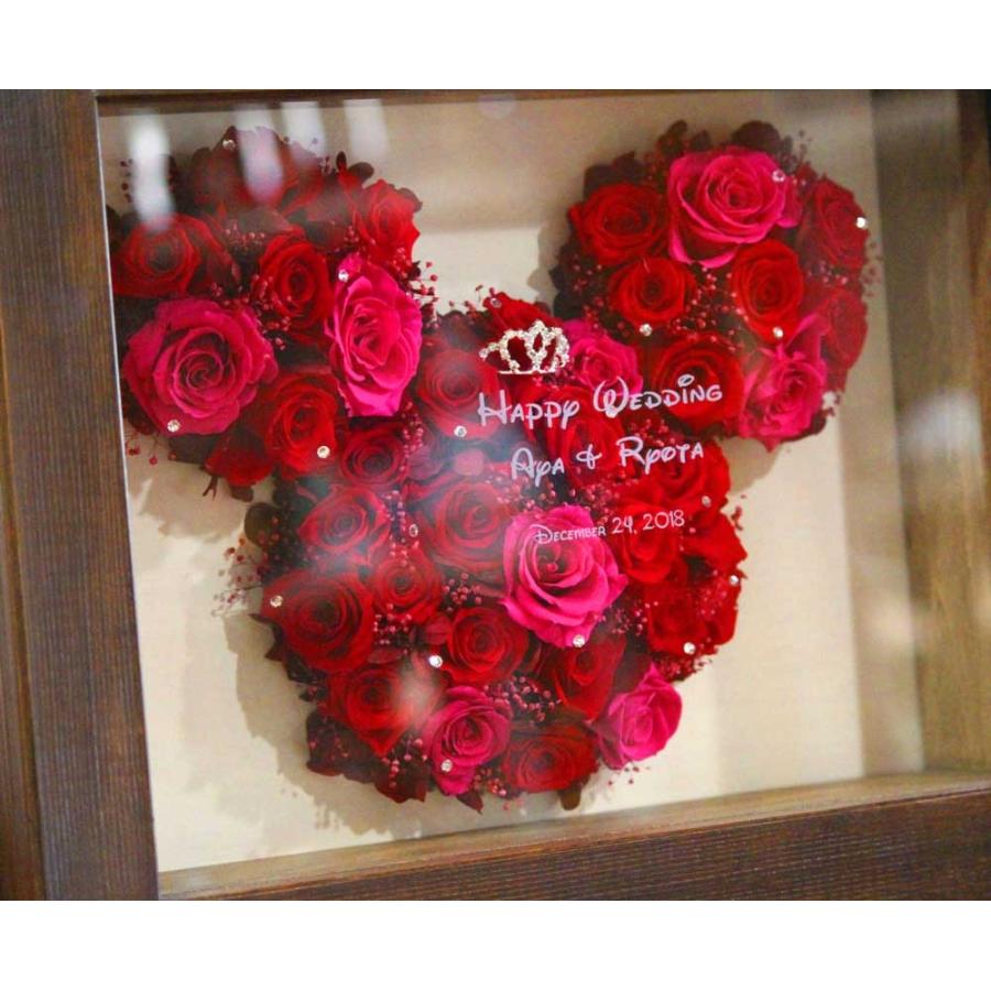 ARCH プリザーブドフラワーミッキーBOX 彫刻込 ディズニープロポーズ