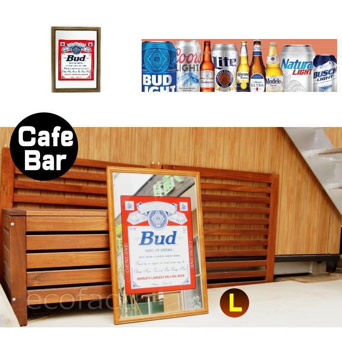 パブミラー バーミラー 鏡 壁掛け バドワイザー ビールBudweiser（ pub