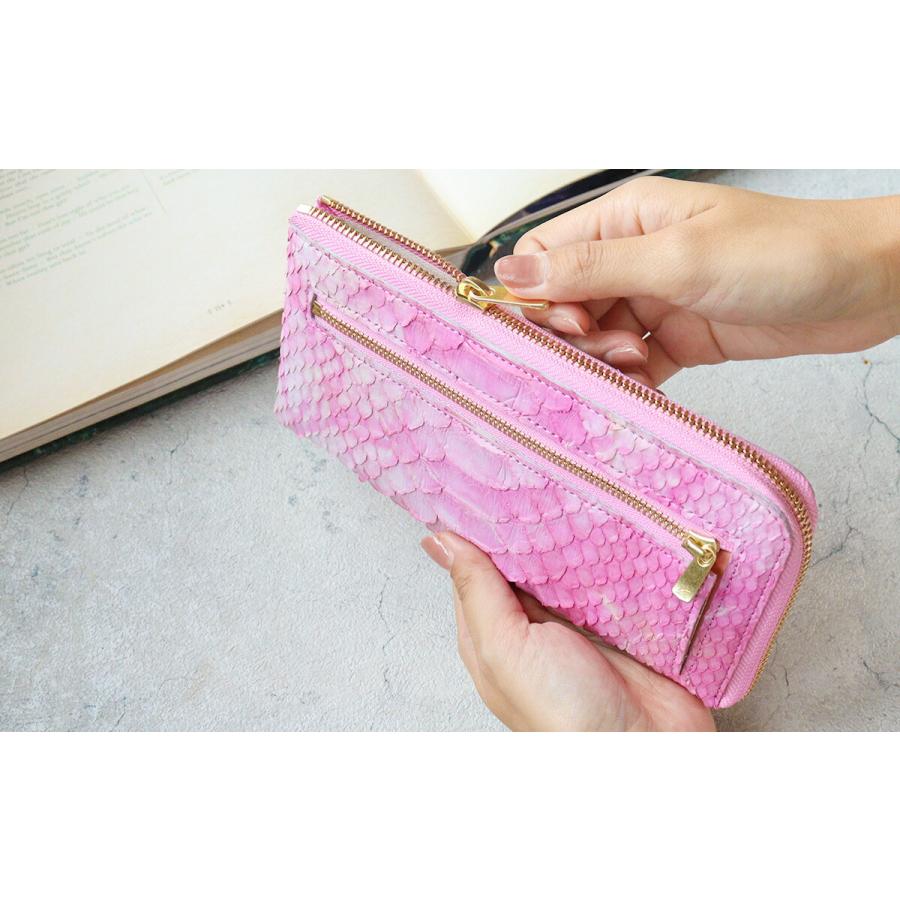 ZOO ズー 篭染め 蛇革 ダイヤモンドパイソン L字ファスナー長財布 zlw