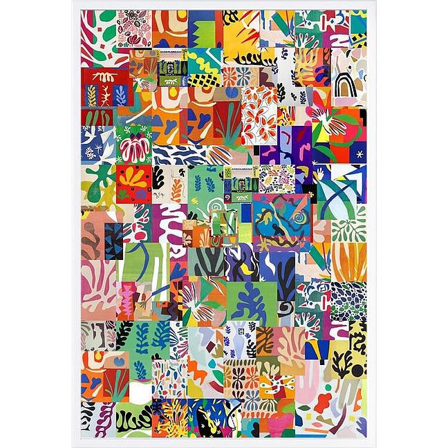 アンリマティス ポスター シルクスクリーン 低木 鳥 青 ダンス 絵画 額