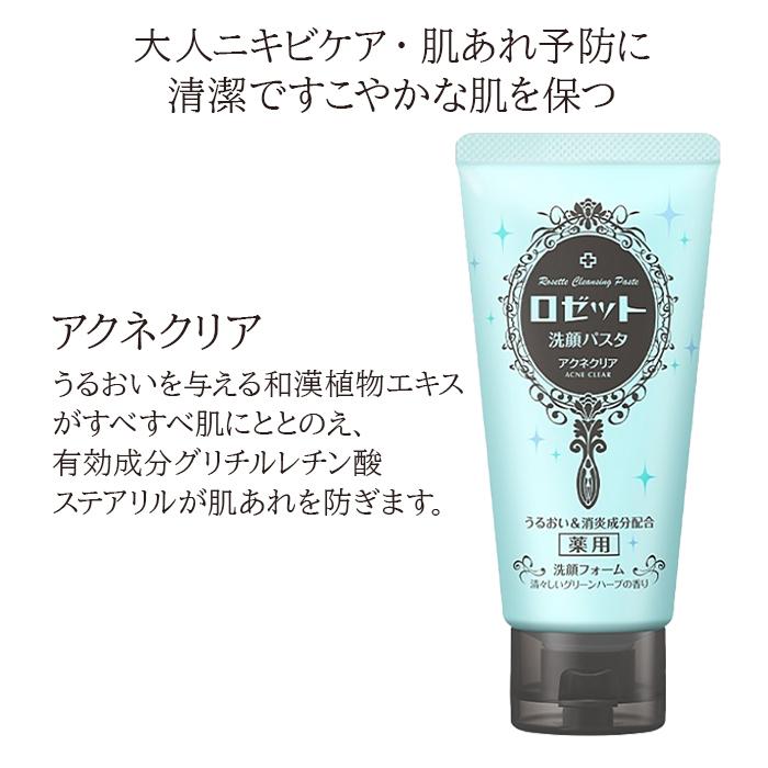 ROSETTE（ロゼット） 洗顔パスタ クレイシリーズ 120g 3個セット : AS