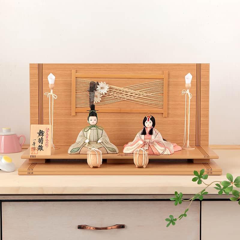 雛人形 コンパクト 一秀 ひな人形 木目込人形飾り 平飾り 親王飾り
