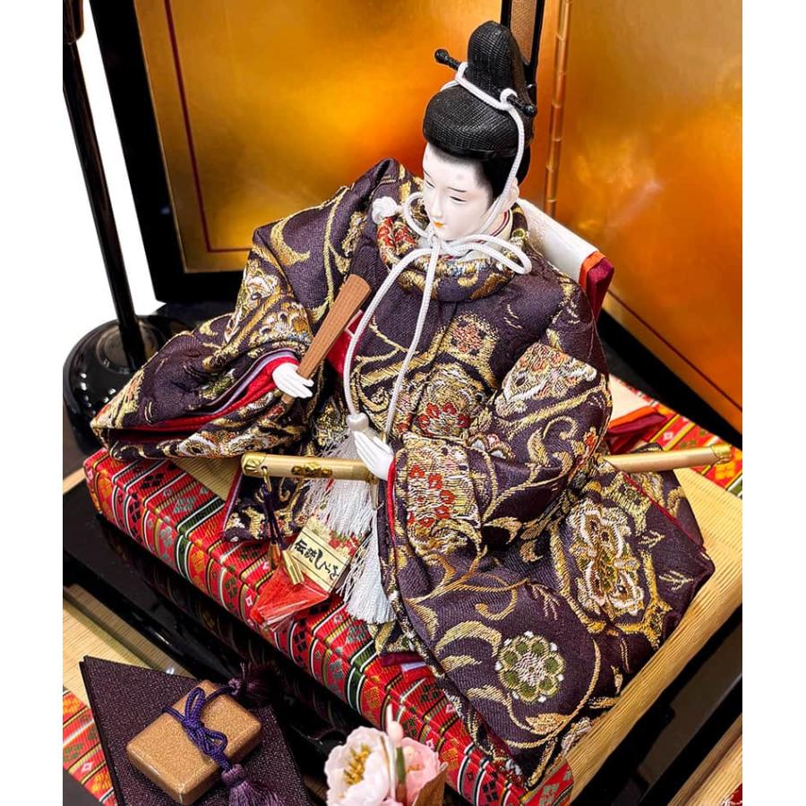 雛人形 久月 ひな人形 平飾り 親王飾り 二世光匠作 西陣織金襴 久月