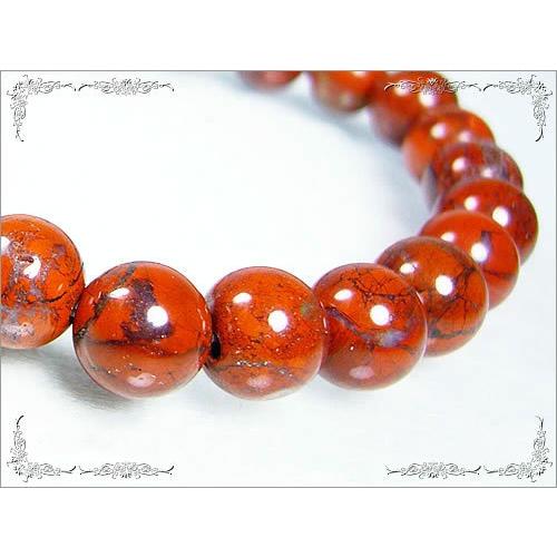 レッドジャスパー（赤碧玉）天然石ブレスレット 8mm玉 パワーストーン