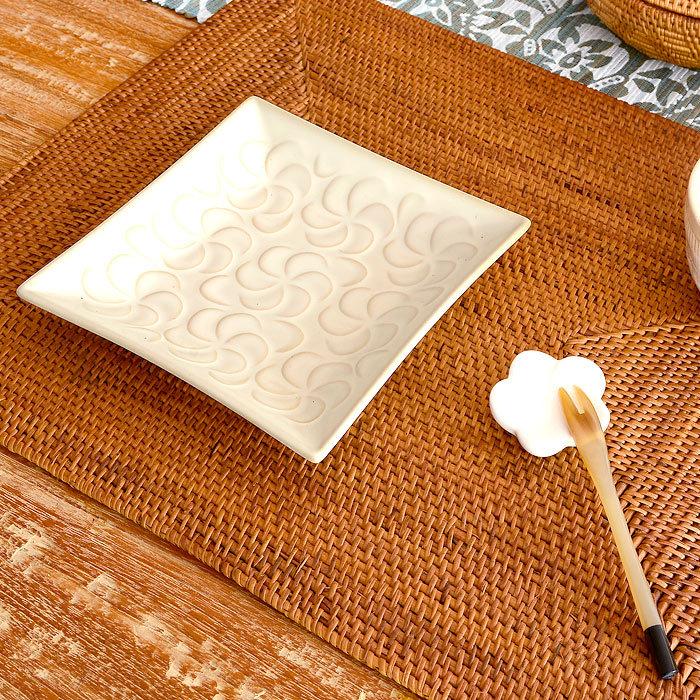 アタ製ランチョンマット バリ島産 スクエア型 2604 : アジア工房