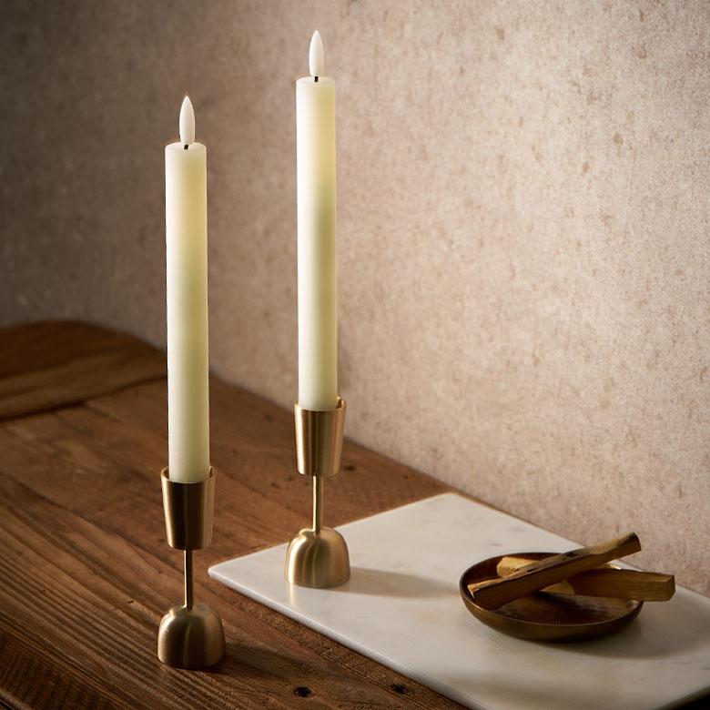 キャンドル ホルダー スタンド 真鍮 約 高さ 10.7cm ろうそく 立て