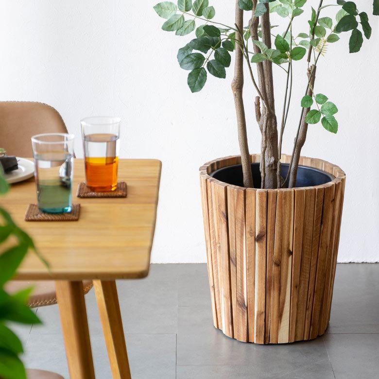 プランターカバー ウッドプランター ボックス カバー Lサイズ 9号鉢 W