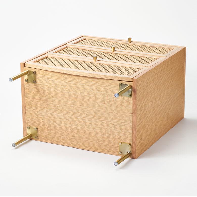 チェスト 3段 タンス 収納 引き出し ラタン 籐 ウッド 木 60cm幅