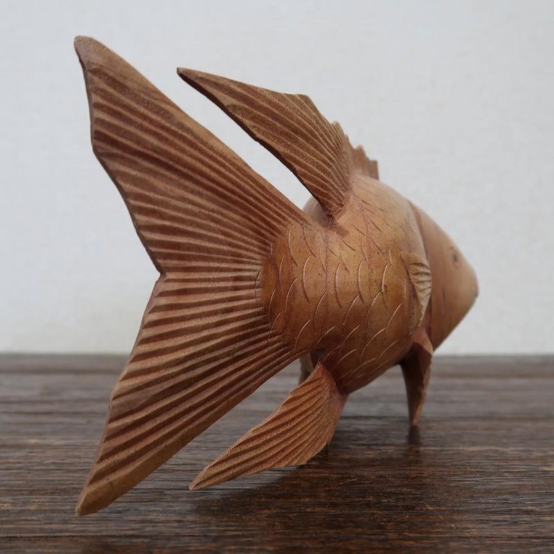 魚の木彫り 木製 25X7X12.5 【さかなの木彫り 魚の置物 魚のオブジェ