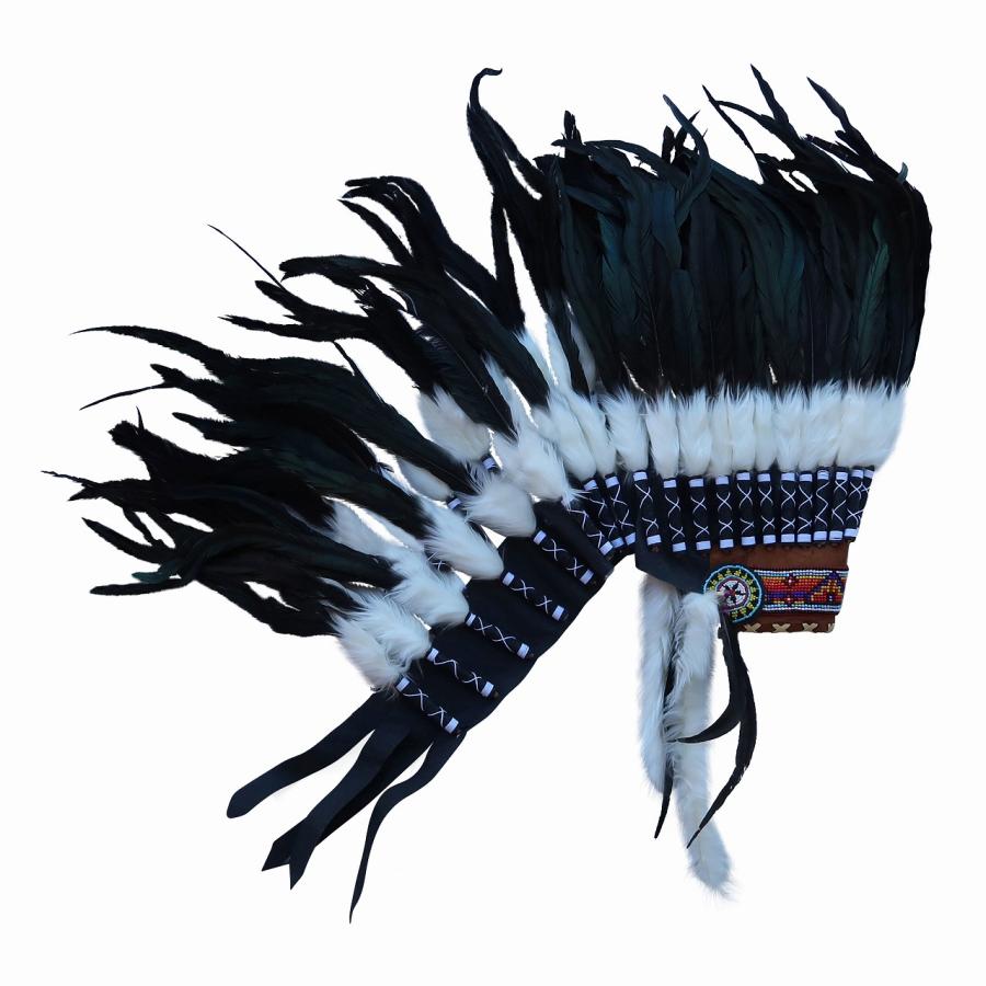 インディアンハット ブラック ミディアム ウォーボンネット ネーティブ