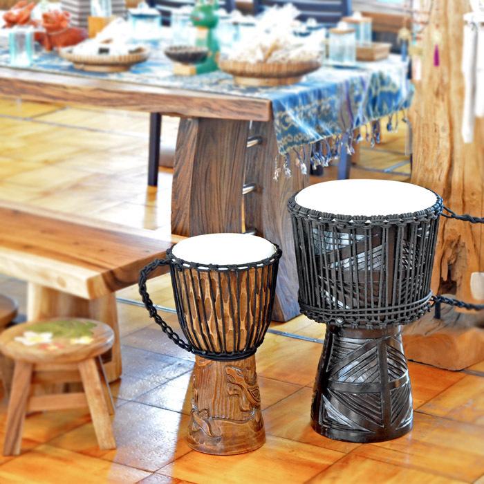 ジャンベ H50cm マホガニー ヤギ革 民族楽器 打楽器 太鼓 たいこ 楽器