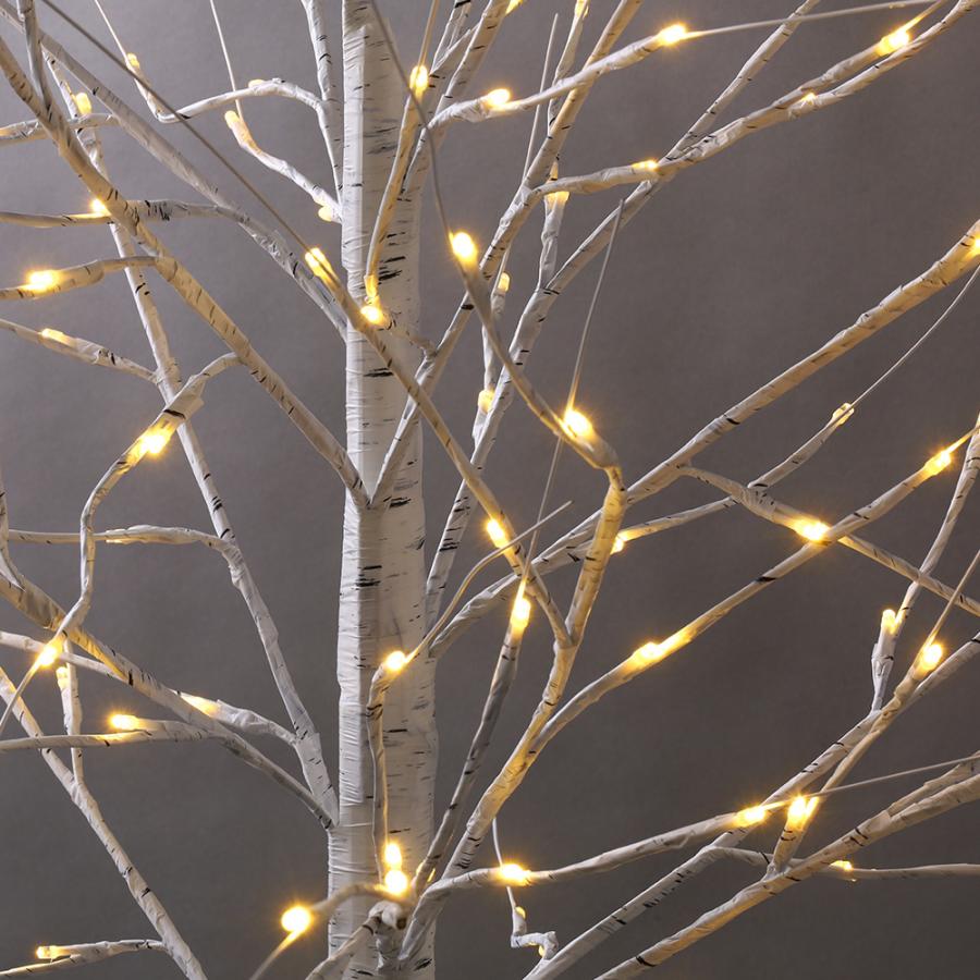クリスマスツリー 白樺 180cm 北欧 USB ブランチツリー ホワイト LED