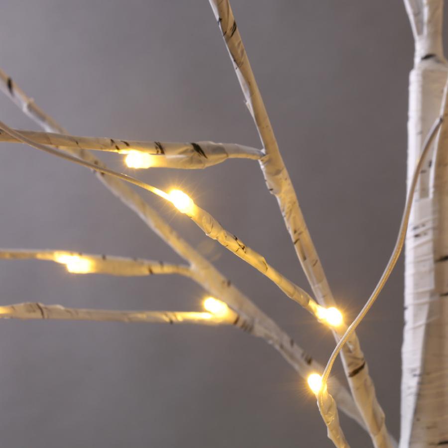 クリスマスツリー 白樺 180cm 北欧 USB ブランチツリー ホワイト LED