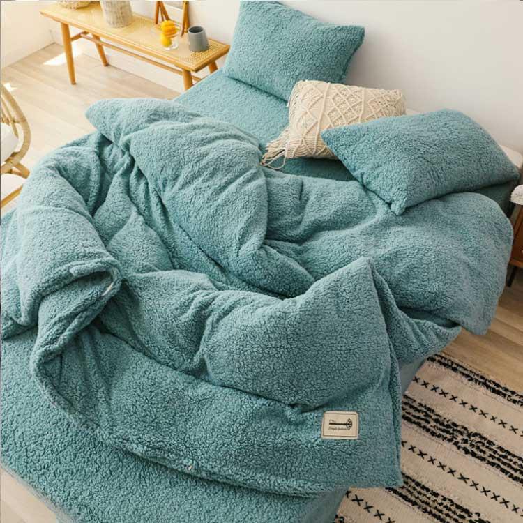 布団カバーセット ボア もこもこ 無地 3点セット 子供 大人 可愛い