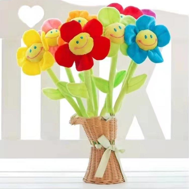 6本セット スマイルフラワー ぬいぐるみ花 ブーケ ぬいぐるみブーケ