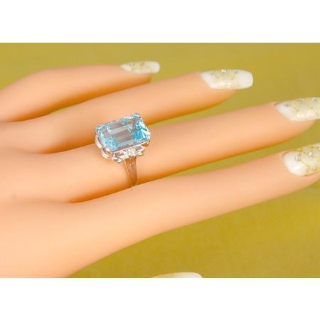 ブルートパーズ リング 指輪 超大粒 8.0ct SV925/K10WG/K18WG トパーズ