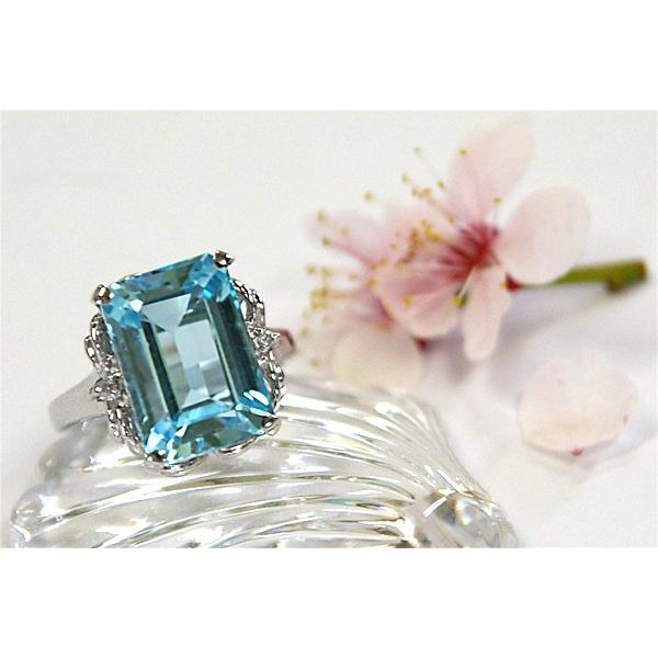 ブルートパーズ リング 指輪 超大粒 8.0ct SV925/K10WG/K18WG トパーズ