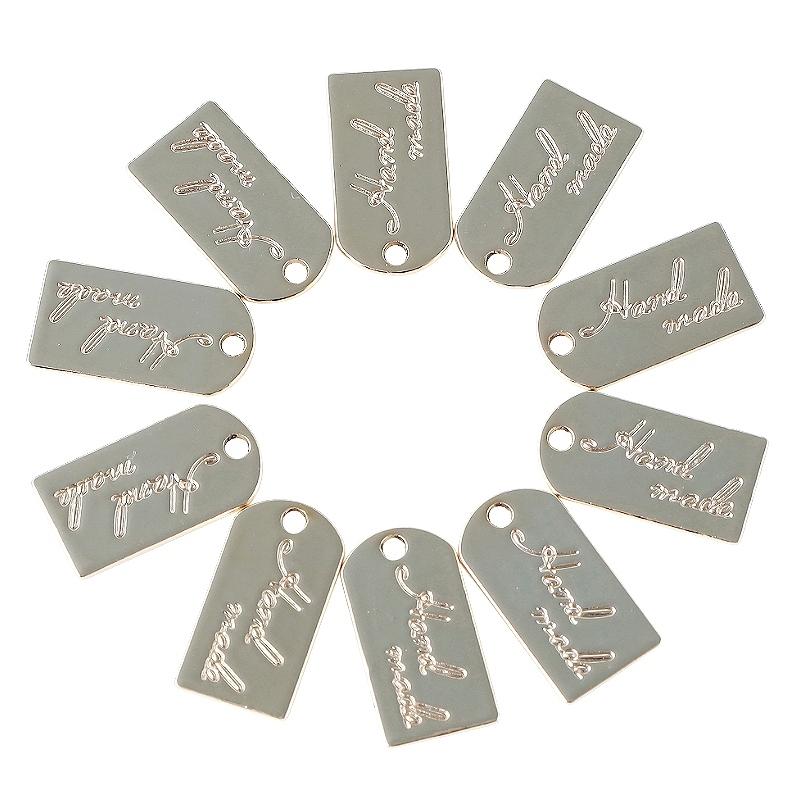 チャーム パーツ ハンドメイドタグ メタルプレート 幅広タイプ 約18.5