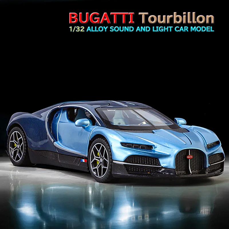 ブガッティ トゥールビヨン 1/32 ミニカー 全3色 ライト点灯 エンジン