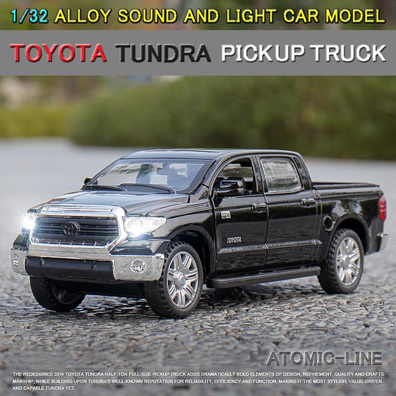 トヨタ（TOYOTA） タンドラ 1/32 ミニカー 全2色 ライト点灯 エンジン