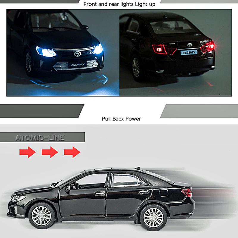 トヨタ（TOYOTA） CAMRY カムリ 1/32 ミニカー 全4色 ライト点灯 合金