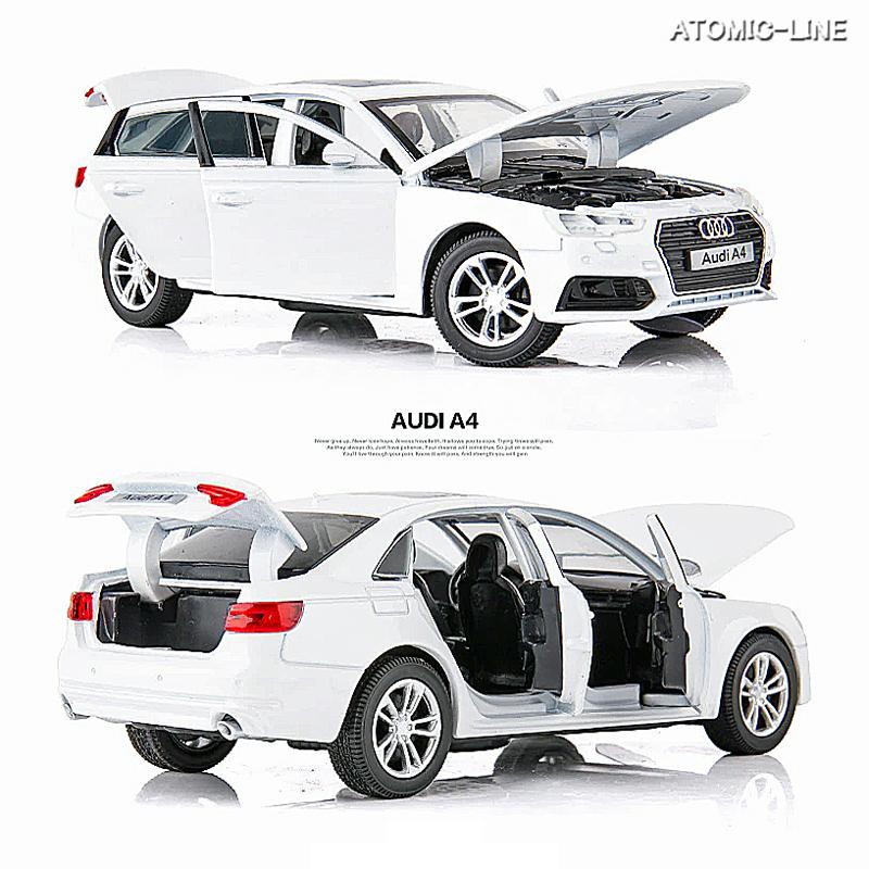 AUDI アウディ A4 1/32 ミニカー 全3色 ライト点灯 エンジンサウンド