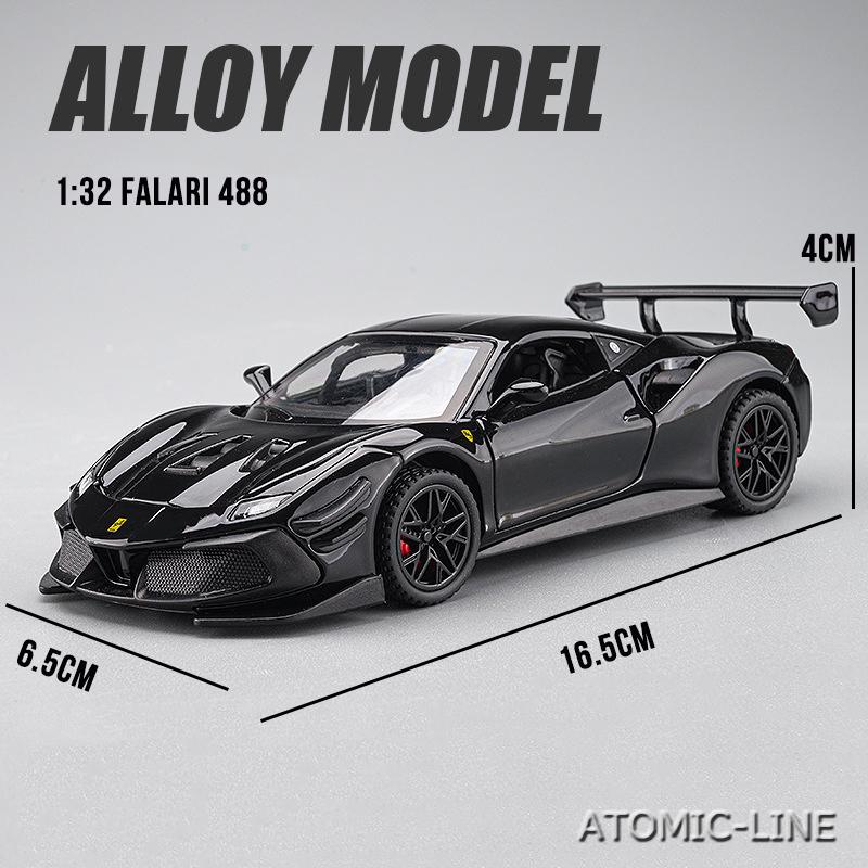 Ferrari（フェラーリ） 488 1/32 ミニカー 全3色 ライト点灯 エンジン