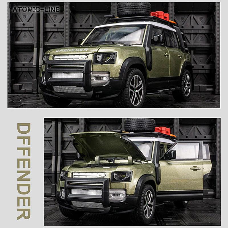 LAND ROVER ディフェンダー 1/24 ミニカー 全9色 ライト点灯 エンジン