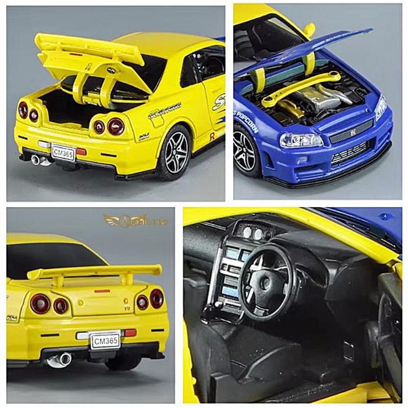日産（NISSAN） NISSAN GT-R R34 スカイライン 1/32 ミニカー 全3色