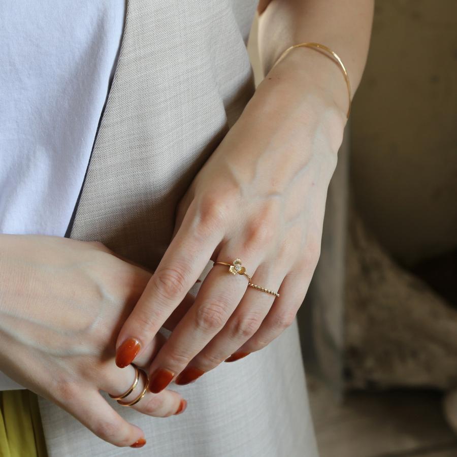 Avaron（アヴァロン） ミルグレイン イエローゴールド リング 指輪